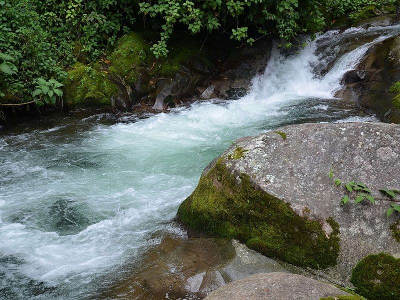 celeste rio costa rica - The Waterfall and Swimming
