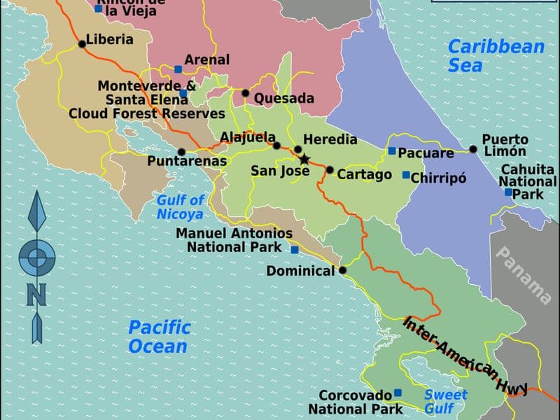 costa rica geography - Mountain Ranges and Volcanoes